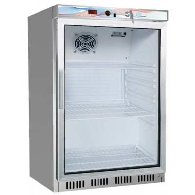 Armadio Refrigerato Inox Con Porta In Vetro +2°/+8°C 130...